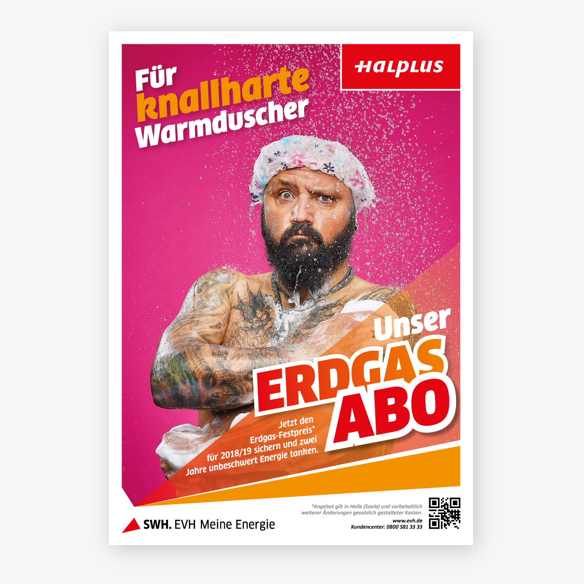 EVH Winterkampagne 2017 Plakat knallharte Warmduscher