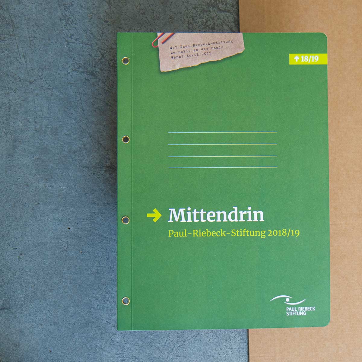 Perspektivbericht: „Mittendrin – Paul-Riebeck-Stiftung 2018/19"