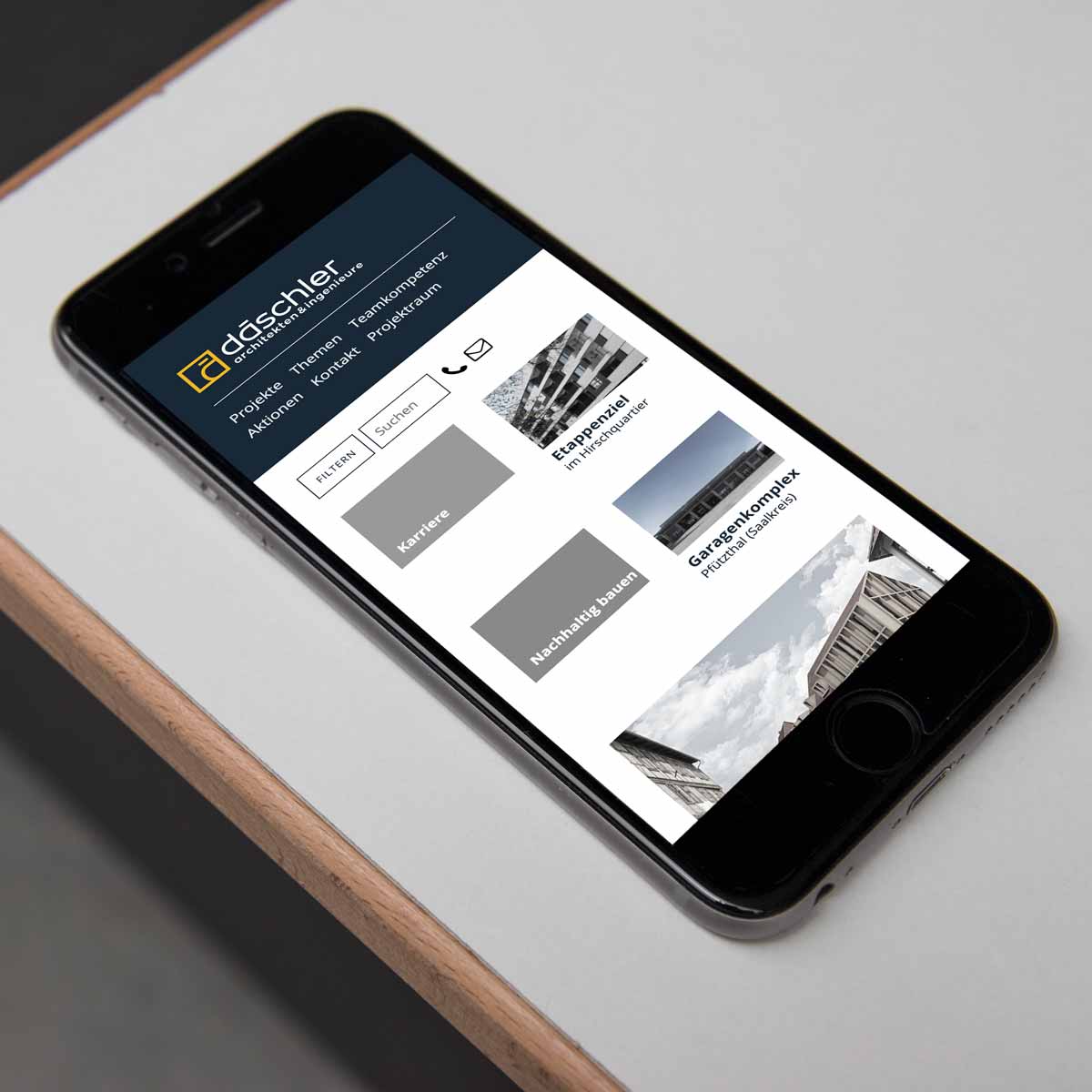 Däschler – mobile Webseite