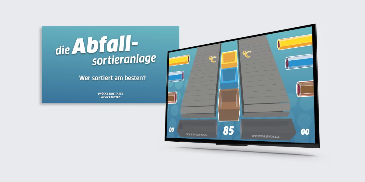 Interaktives Spiel Abfallsortieranlage