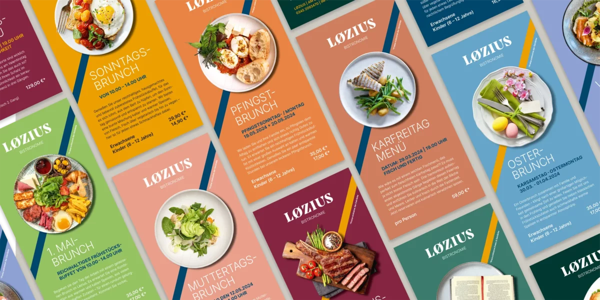 Løzius Bistronomie Rebranding Corporate Design: Flyer