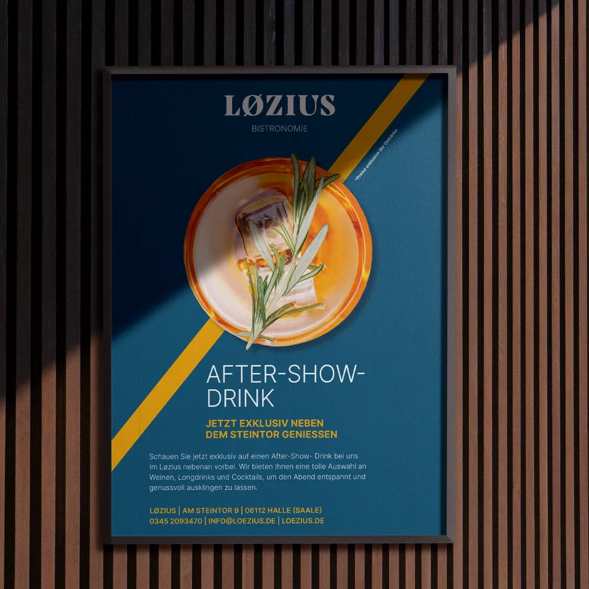 Løzius Bistronomie Rebranding Corporate Design: Werbeplakat