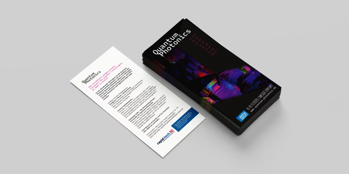 Veranstaltugnsflyer mit Termin und relevanten Daten zur Quantum Photonics