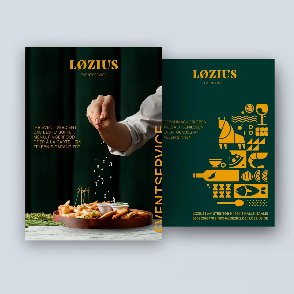 Erscheinungsbild Løzius Eventservice: Plakate