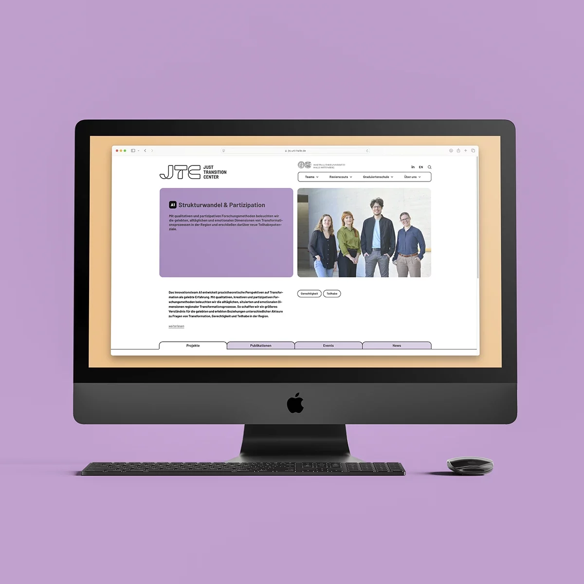 Website des Just Transition Center