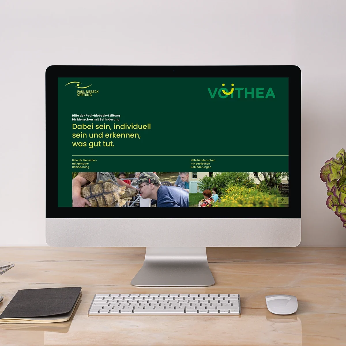 Anmutung der Voithea Unterseite, Paul-Riebeck-Stiftung Website Redesign
