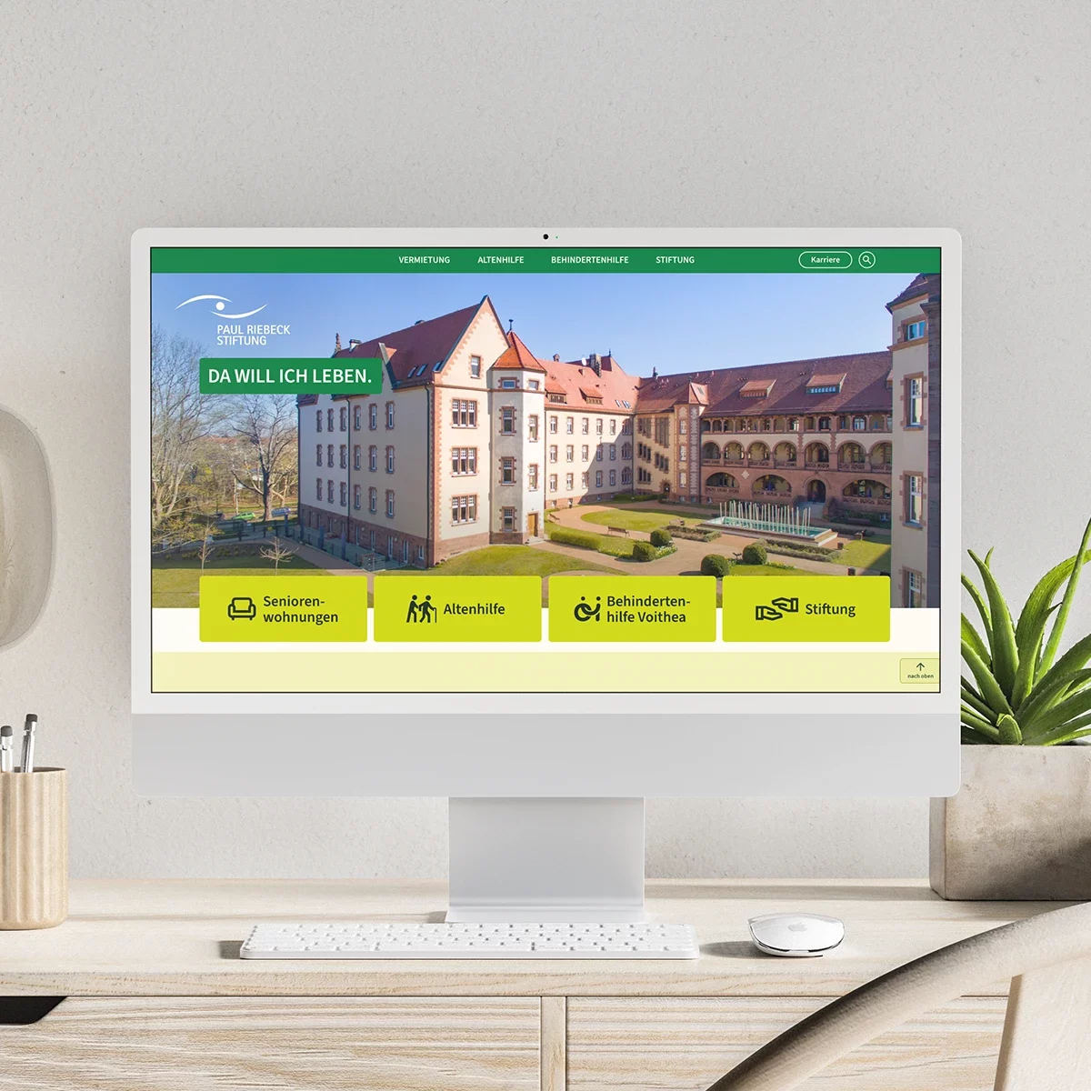 Anmutung der Homepage, Paul-Riebeck-Stiftung Website Redesign