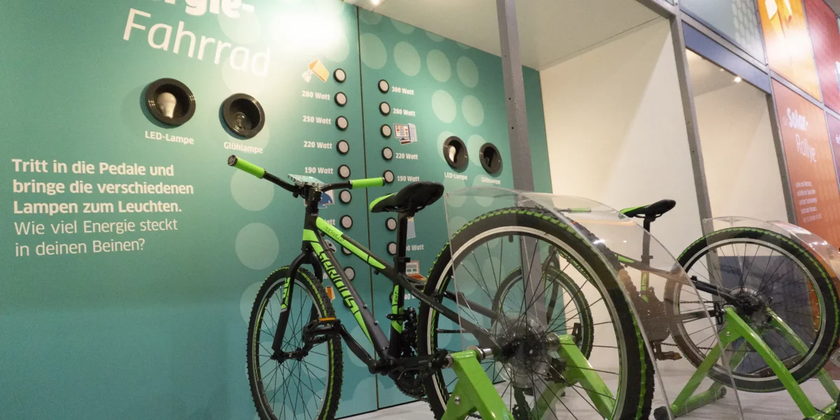 Lernwerkstatt im Historischen Technikzentrum der Stadtwerke Halle, Energiefahrrad